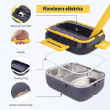 Load image into Gallery viewer, Kitchen ware 1.5L Cookware Sets Heater Portable Electric Lunch Boxes stainless steel Container with Insulation Bag for Car Truck