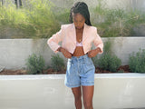 Load image into Gallery viewer, 1/1 BABY PINK CROPPED BLAZER