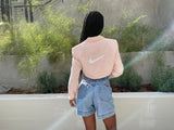 Load image into Gallery viewer, 1/1 BABY PINK CROPPED BLAZER