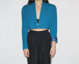 Load image into Gallery viewer, 1/1 ADIDAS TURQUOISE CROPPED BLAZER