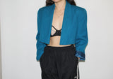 Load image into Gallery viewer, 1/1 ADIDAS TURQUOISE CROPPED BLAZER