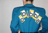 Load image into Gallery viewer, 1/1 ADIDAS TURQUOISE CROPPED BLAZER