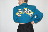 Load image into Gallery viewer, 1/1 ADIDAS TURQUOISE CROPPED BLAZER