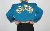 Load image into Gallery viewer, 1/1 ADIDAS TURQUOISE CROPPED BLAZER