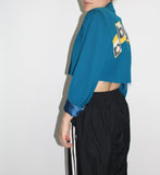 Load image into Gallery viewer, 1/1 ADIDAS TURQUOISE CROPPED BLAZER