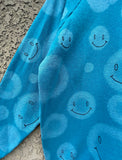 Load image into Gallery viewer, 1/1 AQUA BLUE SMILEY CREWNECK