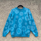 Load image into Gallery viewer, 1/1 AQUA BLUE SMILEY CREWNECK